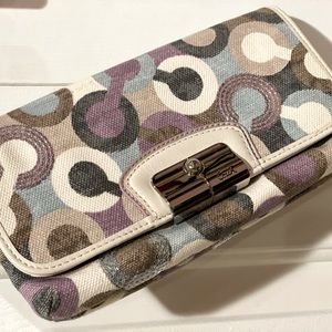 Coach spring signature wristlet